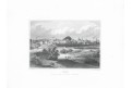 Brno celkový pohled , Lange, oceloryt, 1842