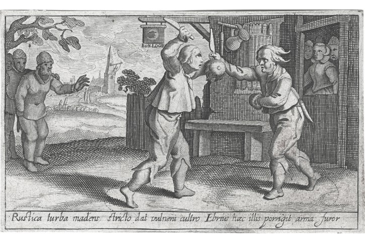 Souboj na nože, Marcus J., mědiryt, 1618