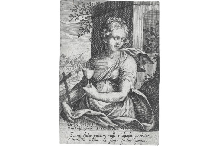Víra alegorie, Kriger  D., mědiryt, 1614