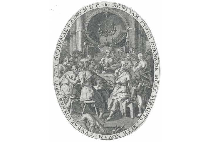 Crispin  de Passe, Poslední večeře,  mědiryt,1600