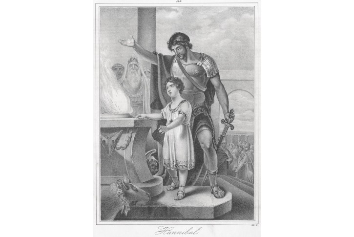 Hannibal, litografie,1845