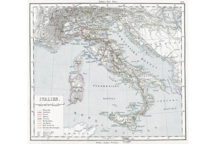 Italien, Sydow, oceloryt, 1859