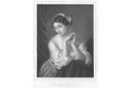 Snící dívka, Payne, oceloryt, 1850