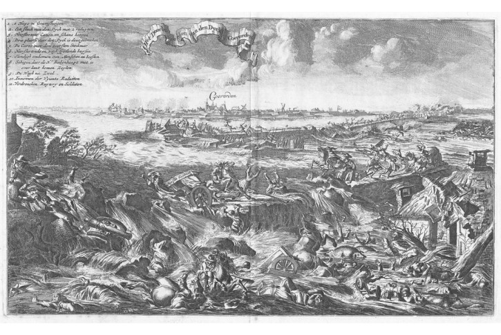 Coevorden bitva, mědilryt, 1672