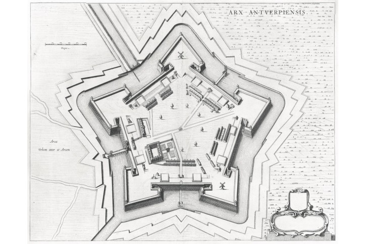 Blaeu : Antwerpen. mědiryt, (1640)