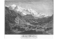 Montblanc, litografie,(1840)