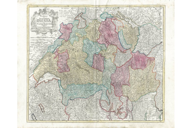 Lotter, Helvetiae, kolor. mědiryt,1760