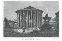 Roma Tempio di Vesta, oceloryt, 1840