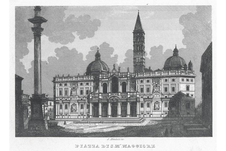 Roma Maria Magiore, oceloryt, 1840