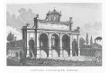 Roma Fontana Paola, oceloryt, 1840