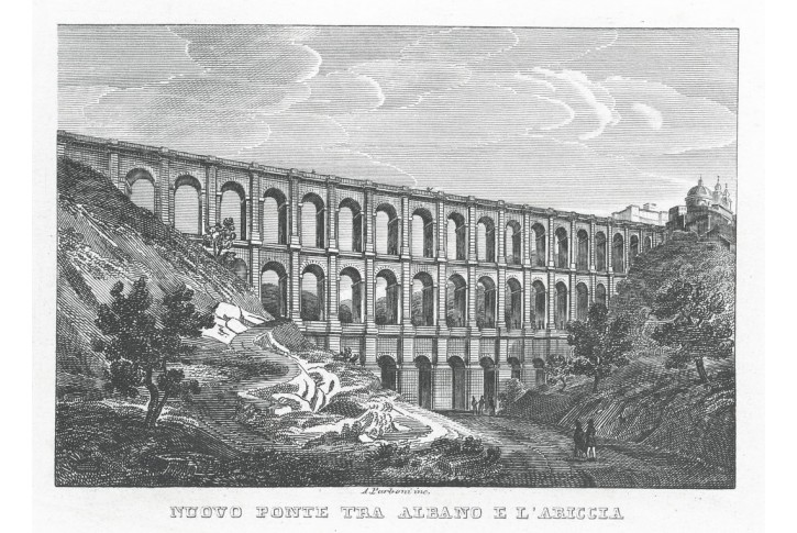 Ponte Albano e Ariccia, oceloryt, 1840