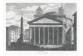 Roma Pantheon, oceloryt, 1840