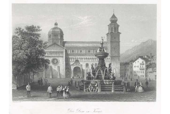 Trento Trient, Payne, oceloryt (1840)