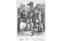 Alžírsko obyvatelé, litografie, 1840