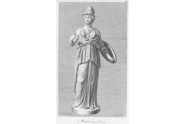 Minerva, Bernigeroth, mědiryt, (1700)