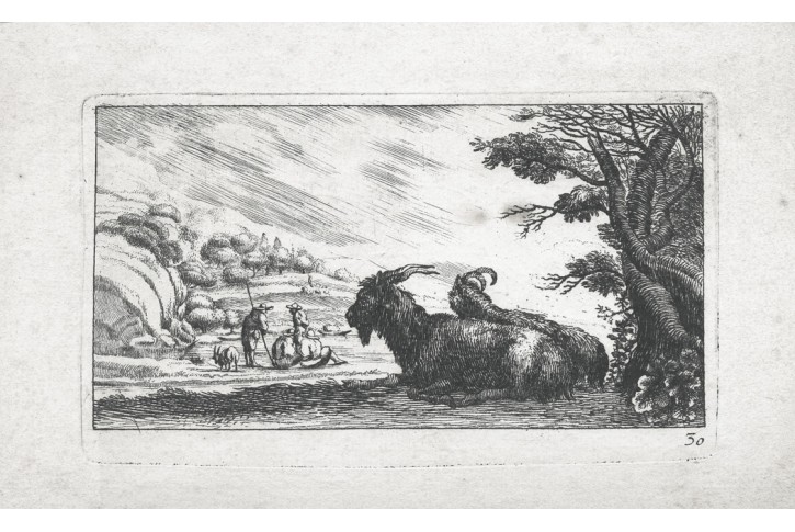 Na pastvě, lept, (1790)