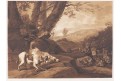 Dallinger, psi na lovu, akvatinta, 1803