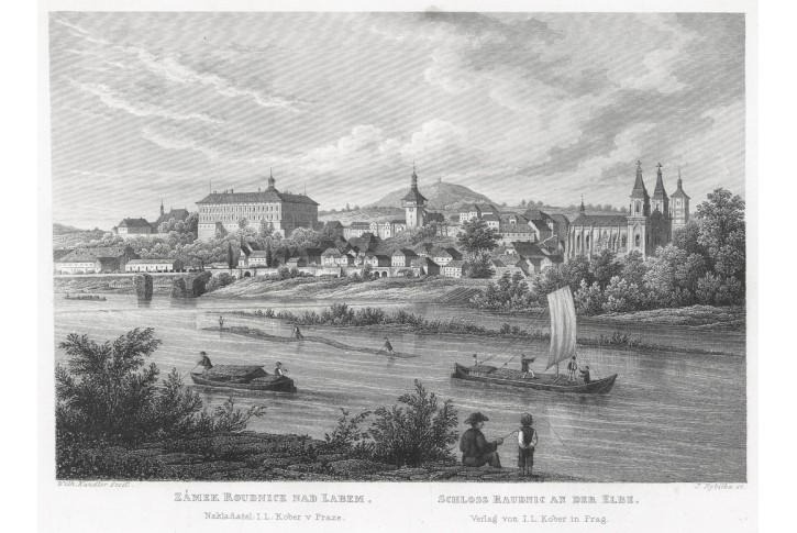 Roudnice, Mikovec, oceloryt 1860