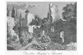 Choustník horní nádvoří, Heber, litografie, 1847