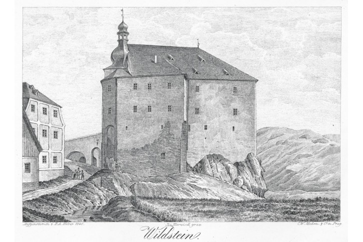 Vildštejn u Chebu, Heber, litografie, 1847