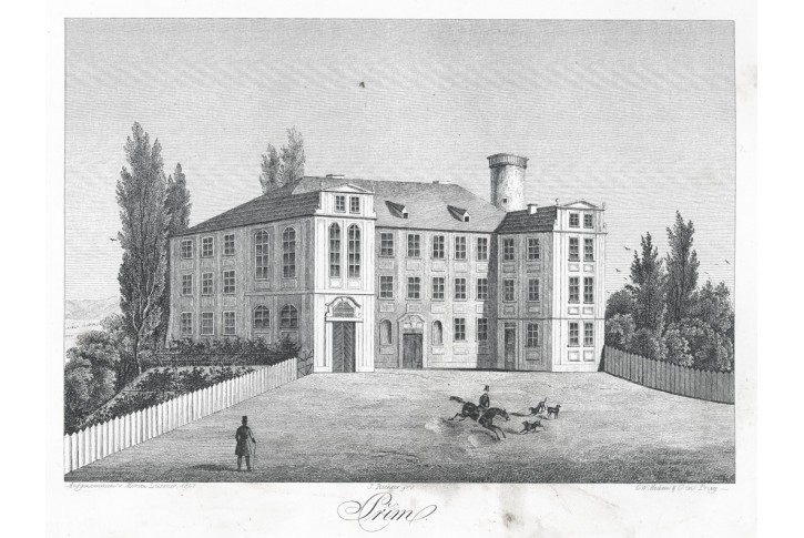 Dolní Přím, Heber, litografie, 1847