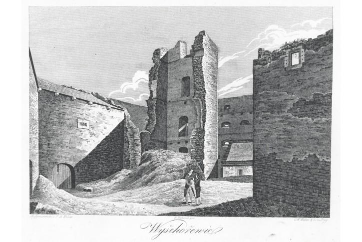 Vyšehořovice, Heber, litografie, 1845