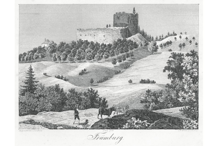 Frymburk, Heber, litografie, 1845