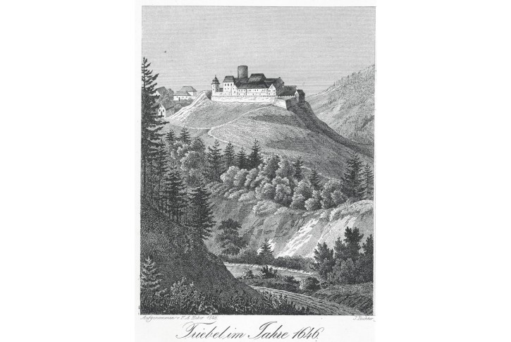 Třebel, Heber, litografie, 1847