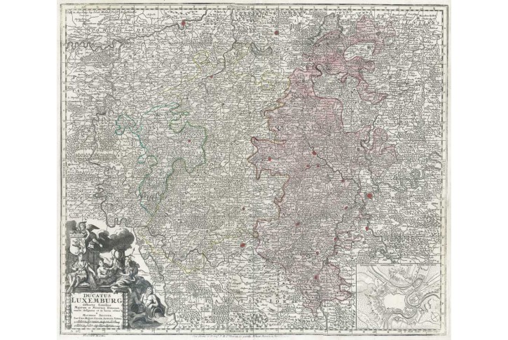 Seutter, Luxemburg., kolor. mědiryt,1760