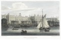 London Custom House, oceloryt, 1814