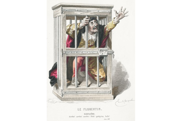 Lakomec ze hry Florentin , xylografie, 1878