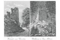 Borotín - Příběnice, Heber, litografie, 1847