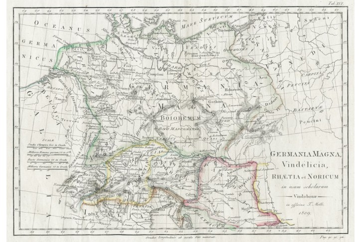 Germania Magna Čechy, Mollo, mědiryt, 1809