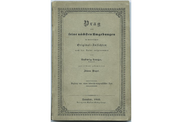 Lange : Prag und seine Umgebungen, Praha, 1841