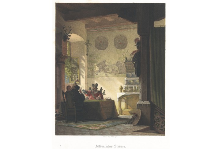 Altdeutsches Zimmer, chromolitogr., (1880)