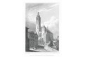 Kutná Hora chrám sv. Jakuba, Lange, oceloryt, 1842