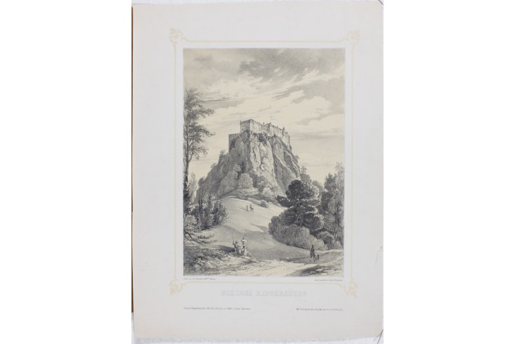 Riegersburg, Passini, litografie, 1860