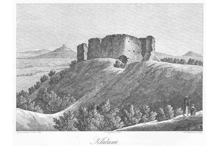 Klabava, Heber , litografie, 1844
