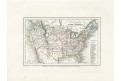 Nord America, Meyer, kolor. oceloryt 1848