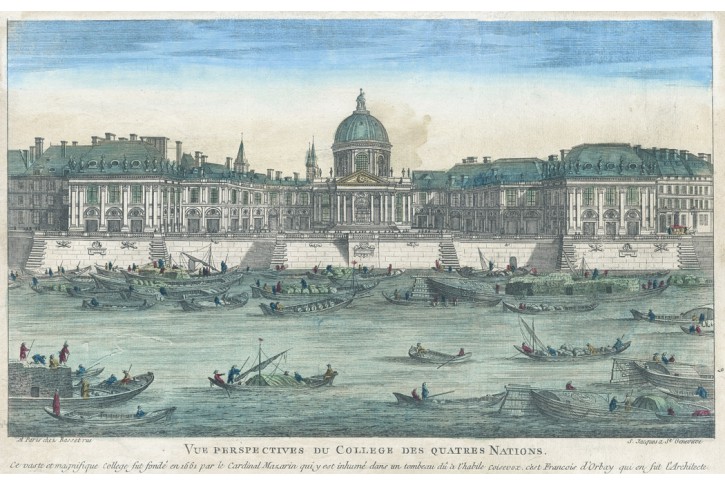 Paris Collège des Quatre-Nat., mědiryt, (1780)