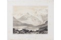 Tauern, litografie, 1850