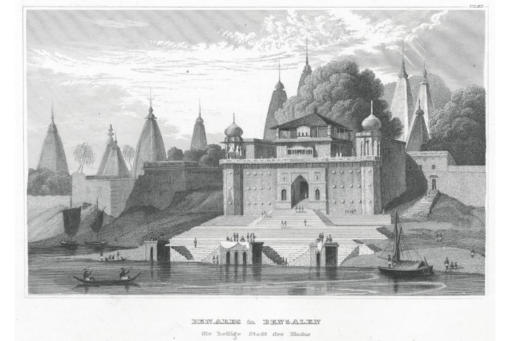 Benares inn Bengalen, Meyer, oceloryt, 1850