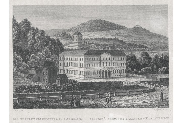 Karlovy Vary nemocnice, Kapper,  oceloryt, 1855