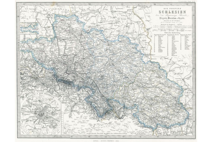 Schlesien, Stieler, oceloryt, 1868