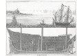 Loď plachetnice, Chodowiecki, mědiryt, 1784