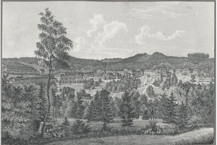 Mariánské Lázně, litografie, (1840)