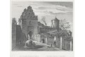 Tábor Pražská brána , Mikovec, oceloryt 1860