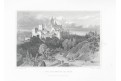 Praha Hradčany, Lange, oceloryt, 1841