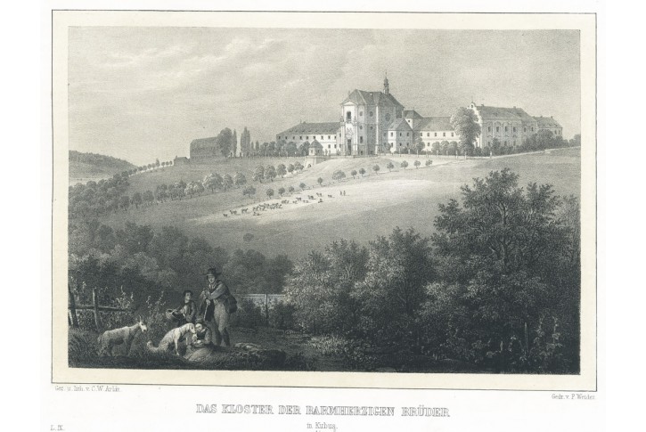 Kuks, Semmler, litografie, 1845