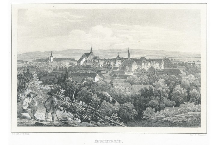 Jaroměř, Semmler, litografie, 1845